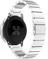 SmartphoneClip® Metaal Classic schakel Zilver bandje geschikt voor Galaxy Watch Active(2)