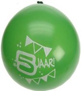 8x stuks party ballonnen 5 jaar thema - Verjaardag leeftijd feestartikelen en versiering
