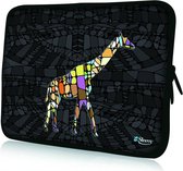 Sleevy 17,3 laptophoes giraffe mozaiëk - laptop sleeve - laptopcover - Sleevy Collectie 250+ designs