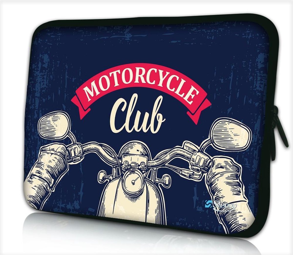 Laptophoes 14 inch motorcycle club - Sleevy - laptop sleeve - laptopcover - Alle inch-maten & keuze uit 250+ designs! Sleevy