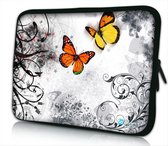 Sleevy 11.6 laptophoes oranje vlinders - laptop sleeve - laptopcover - Sleevy Collectie 250+ designs