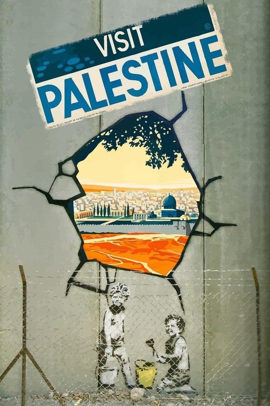 BANKSY Visit Palestine Walled Off Hotel Canvas Print Bol banksy-visit-palestine-walled-off-hotel-canvas-print-bol
