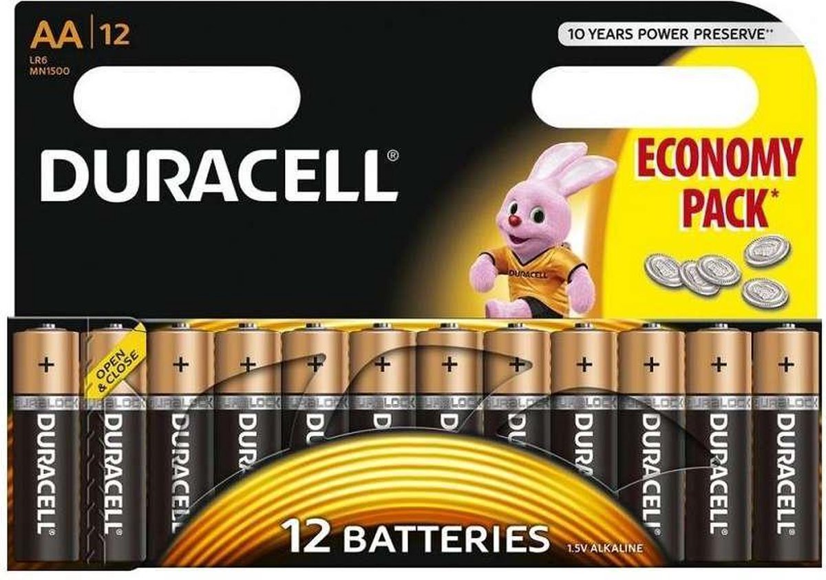 Duracell - Basic alkaline AA-batterijen 12 Pack