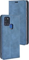 Premium Book Case - Samsung Galaxy A21s Hoesje - Blauw