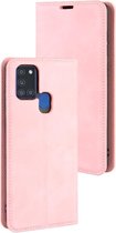 Premium Book Case - Samsung Galaxy A21s Hoesje - Pink