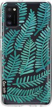 Casetastic Samsung Galaxy A41 (2020) Hoesje - Softcover Hoesje met Design - Turquoise Fronds Print