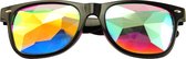 Caleidoscoop Kaleidoscoop Bril Zwart - Spacebril - Space Bril - Kaleidoscope Glasses - Festival Bril