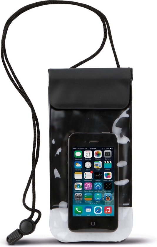 samenvoegen broeden importeren Waterdichte telefoonhoes met nekkoord zwart 10 x 20 cm -  Telefoon/smartphone/mobiel... | bol.com