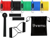 Threma Weerstandsbanden elastiek fitness set - met handvat / Resistance band