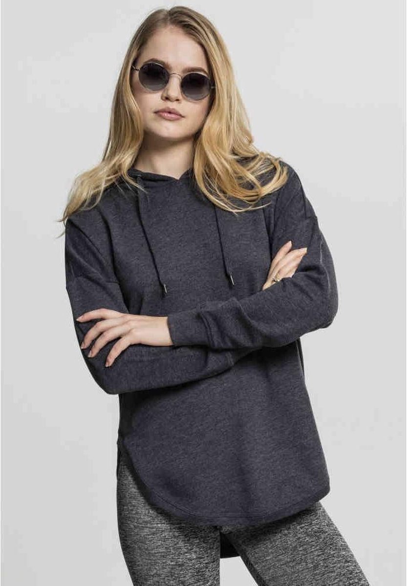 Urban Classics Oversized Terry Hoodie Dames Trui met capuchon XL Grijs