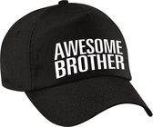 Awesome brother pet / cap zwart voor heren - baseball cap - cadeau petten / caps voor broer / broertje
