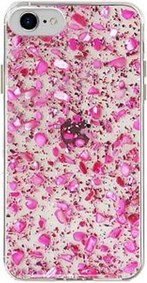 GSM-Basix Hard Backcover Case Steen Serie voor Apple iPhone 7/8/SE (2020) Roze
