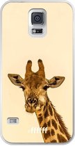 Samsung Galaxy S5 Hoesje Transparant TPU Case - Giraffe #ffffff