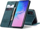 CASEME - Samsung Galaxy S10 Lite Retro Wallet Case - Blauw