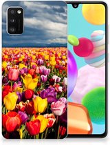 Hoesje Geschikt voor Samsung Galaxy A41 Telefoon Hoesje Tulpen