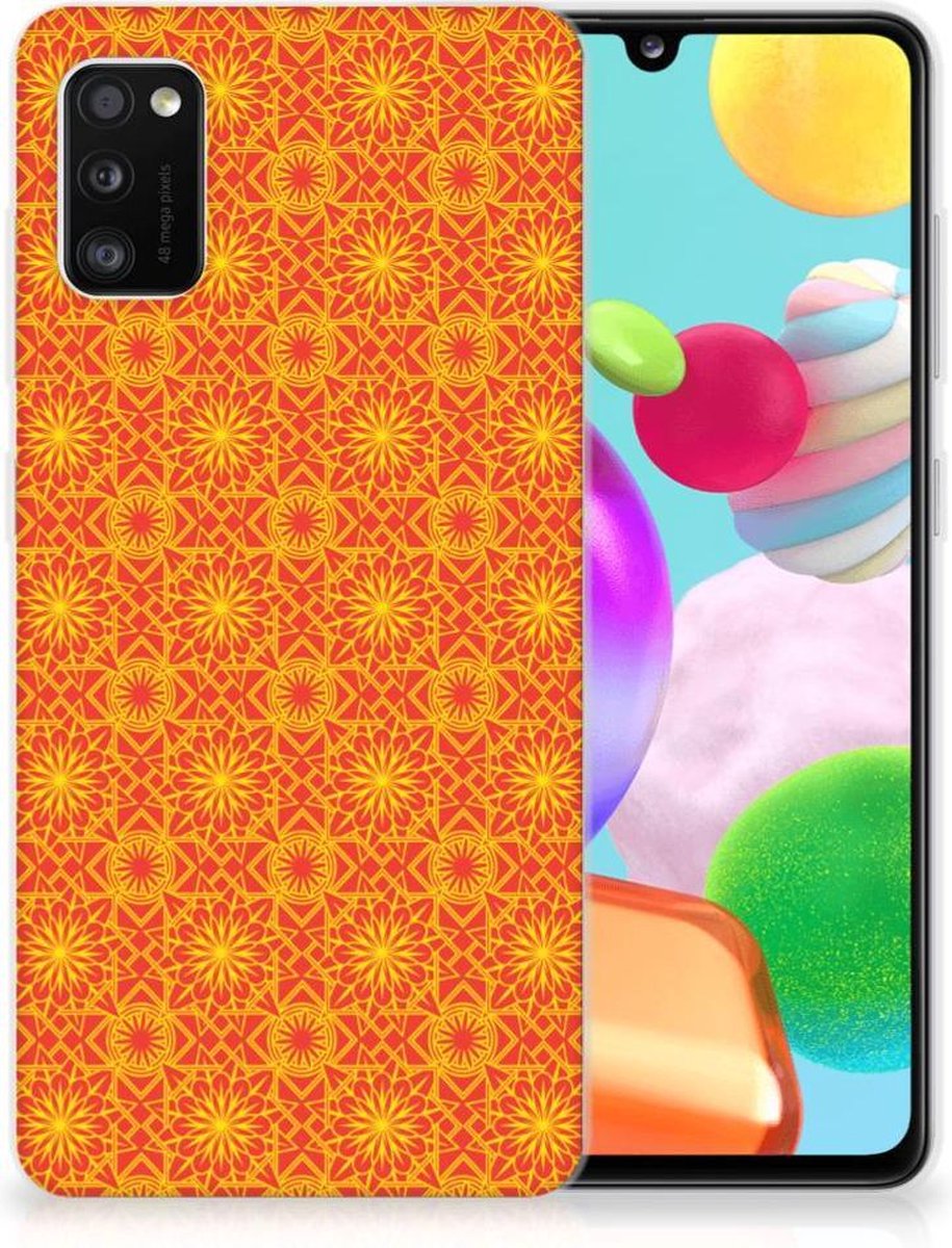 Samsung Galaxy A41 TPU bumper Batik Oranje