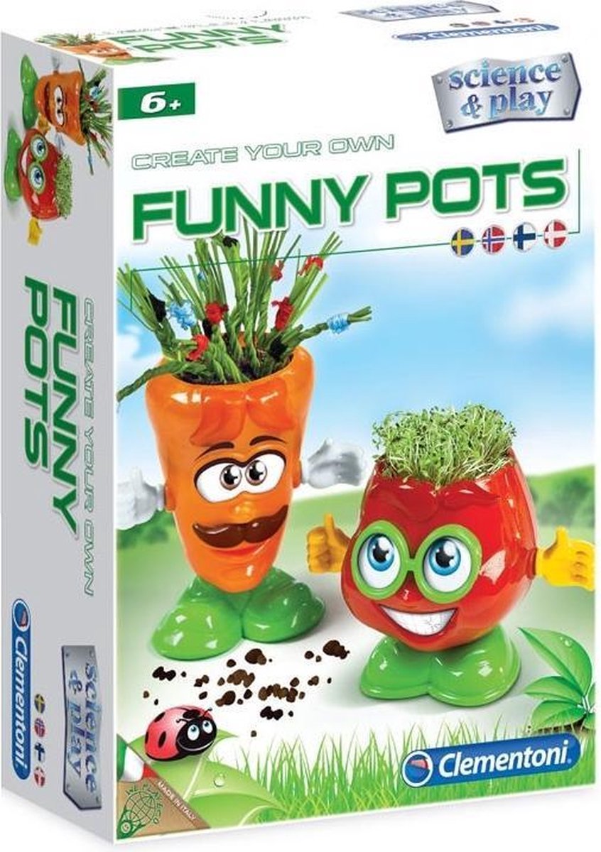 Clementoni bastelset Funny Pots junior 10-teilig 