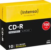 Intenso 1801622 CD-R 80 disc 700 MB 10 stuk(s) Slimcase Bedrukbaar