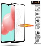 2x Full Cover Screenprotector Geschikt voor: Samsung Galaxy A41 2 Pack Glazen Gehard Full Cover Volledig Beeld Tempered Glass