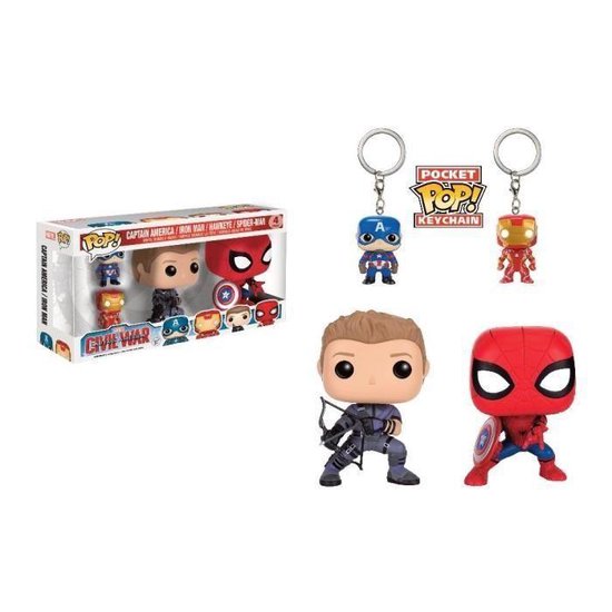 Funko POP! Captain America / Iron Man / Hawkeye / Spider-Man - #4 Verzamelfiguur