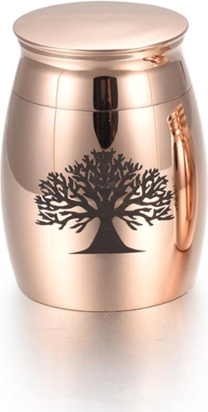 Mini urn rvs tree of life rose | bol.com
