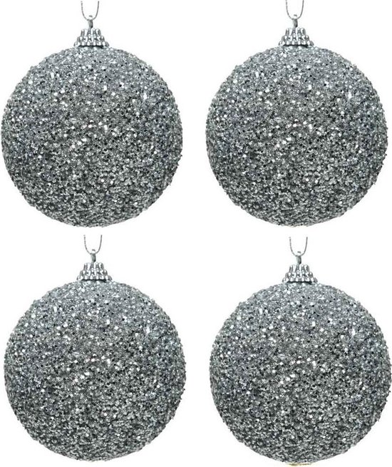 48 Boules De Noël Incassables à Paillettes 8 Cm - Décorations Sapin Avec Corde, Multicolores, Pour Intérieur/extérieur - 6