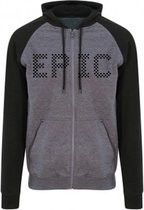 Baseball Hoodie met rits Unisex maat L met bedrukking naar wens