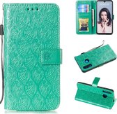 Geperst Printing Rattan Flower Pattern Horizontal Flip PU Leather Case for Huawei P30 Lite / Nova 4e, with Holder & Card Slots & Wallet & Photo Frame (Green)