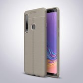 Litchi Texture TPU schokbestendig hoesje voor Galaxy A9 (2018) / A9s (grijs)