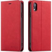 Voor iPhone XR Forwenw Dream Series Oil Edge Strong Magnetism Horizontal Flip Leather Case with Holder & Card Slots & Wallet & Photo Frame (Red)