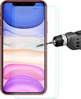 Voor iPhone 11 / iPhone XR 2 STUKS ENKAY Hat-prince 0.26mm 9H 2.5D Curved Edge Tempered Glass Film
