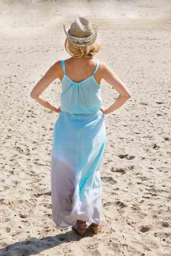 Maxi Dress Strandjurk Batik Mint Gray - Strandmode - Beach-dress - Sarong dress