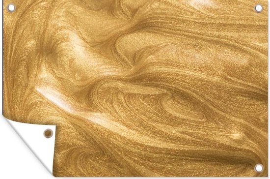 Affiche de jardin fond doré avec paillettes 60x40 cm - petit - Toile de jardin / Toile d'extérieur / Peintures d'extérieur (décoration de jardin)