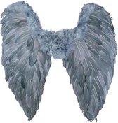 Boland - Fallen angel vleugels gevouwen Grijs - Volwassenen - Vrouwen - Engel