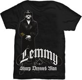 Lemmy Kilmister Heren Tshirt -XL- Sharp Dressed Man Zwart