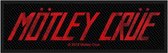 Motley Crue - Logo Patch - Zwart/Rood