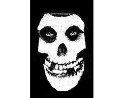 Misfits Skull Patch zwart-wit Polyester -