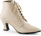 EU 39 = US 9 | VICTORIAN-35 | 2 3/4 Kitten Heel Front Lace Up Ankle Boot