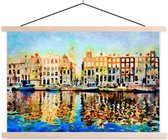 Sweet Living Poster - Olieverf Grachtenpanden - 0 X 0 Cm - Multicolor