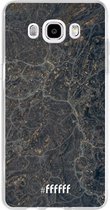 Samsung Galaxy J5 (2016) Hoesje Transparant TPU Case - Golden Glitter Marble #ffffff