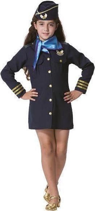 Stewardess kostuum kind - Maatkeuze: Maat 128