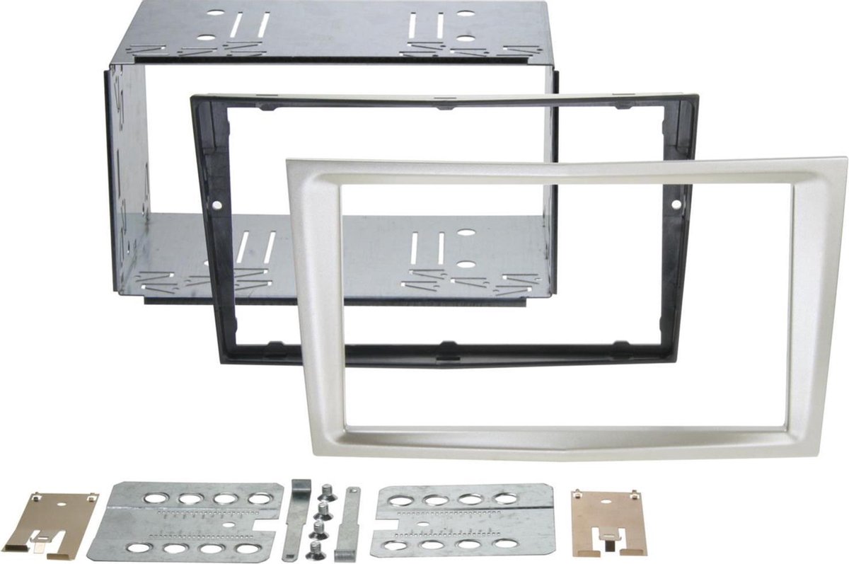 2-DIN Paneel geschikt voor Opel Astra H / Corsa D/ Zafira B - Kleur: Satin Stone