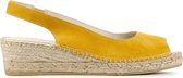 Mace Vrouwen Suède   Espadrilles / Damesschoenen - Sleehak   Amelda - Geel - maat 40