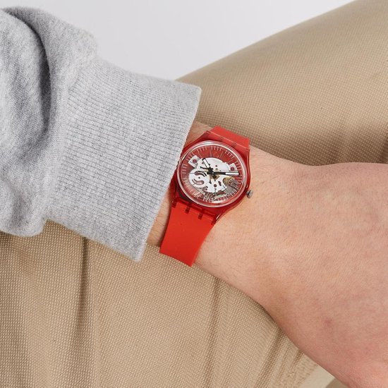 Bol Com Swatch Gent Rosso Bianco Horloge Rood