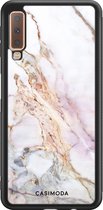 Samsung A7 2018 hoesje - Parelmoer marmer | Samsung Galaxy A7 (2018) case | Hardcase backcover zwart