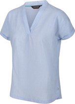 Dames Jacinda Coolweave top met V-hals Outdoorshirt blauw
