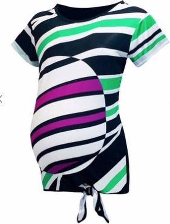 Noppies Zwangerschapsshirt Positieshirt V Hals Amsterdam Korte Mouw Wit