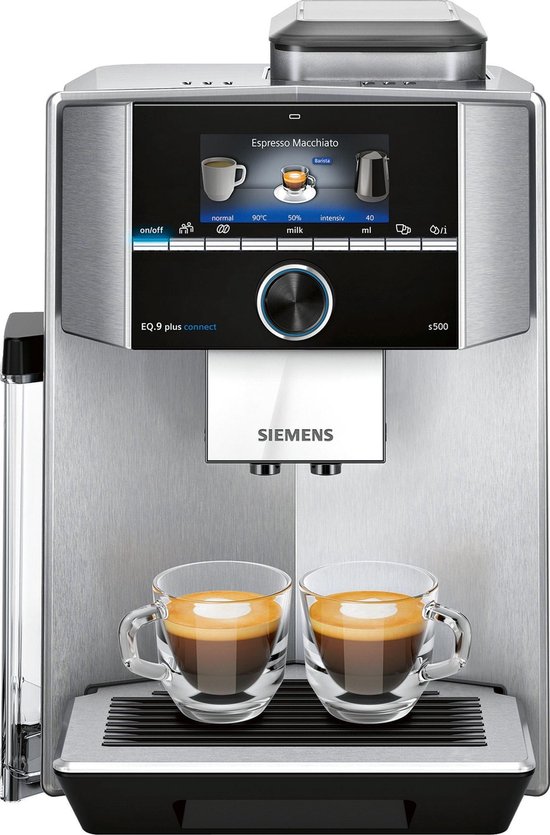 Siemens EQ9 Plus Connect TI9558X1DE - Volautomatische espressomachine - RVS