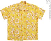 "Gele hawaiiaanse overhemd voor heren  - Verkleedkleding - M/L"