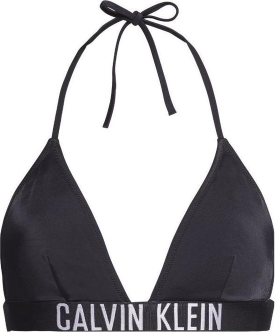 Geestig Blanco paperback Calvin Klein triangle bikini top - zwart | bol.com